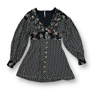 Free People Wonderland Floral Mini Dress Size Extra Small